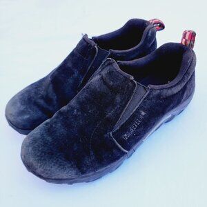 Merrell Big Kid's Black Suede Jungle Moc Slip-on Shoes - size 6 Youth